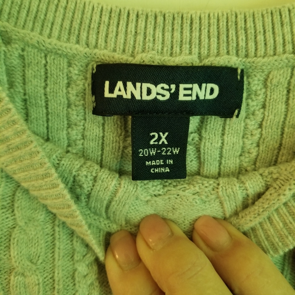 Cabled 100% cotton sweater